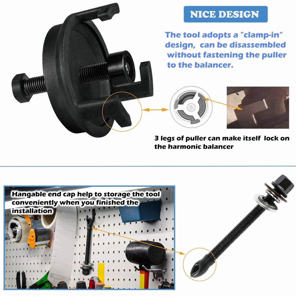 25264 Harmonic Balancer Puller and Harmonic Balancer Installer For GM LS Engine