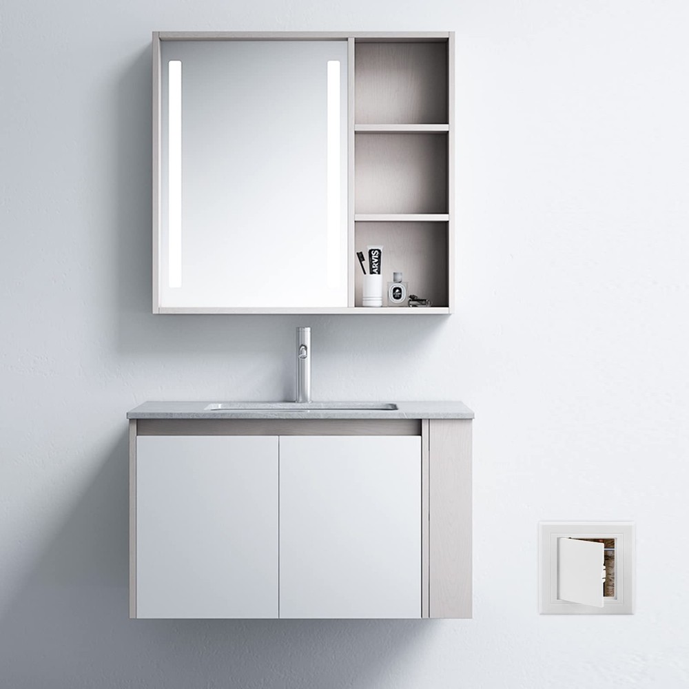 6x6 Inch Plastic Access Panel, 15x15cm, Drywall Ceiling, Wall, White, Hinged