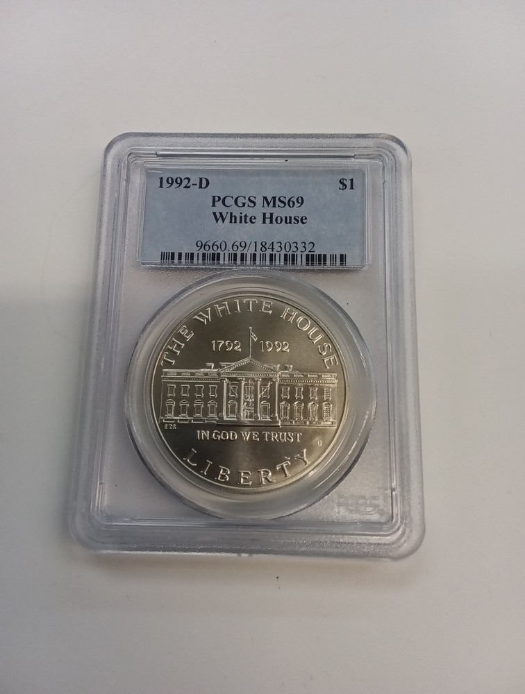 1992-D White House Commemorative Silver Dollar PCGS MS69
