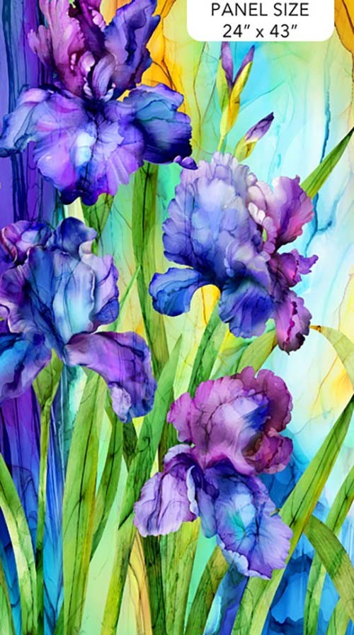 Northcott Infatuation - Iris Panel - DP28610-84 - Multi-Colors - By the PANEL