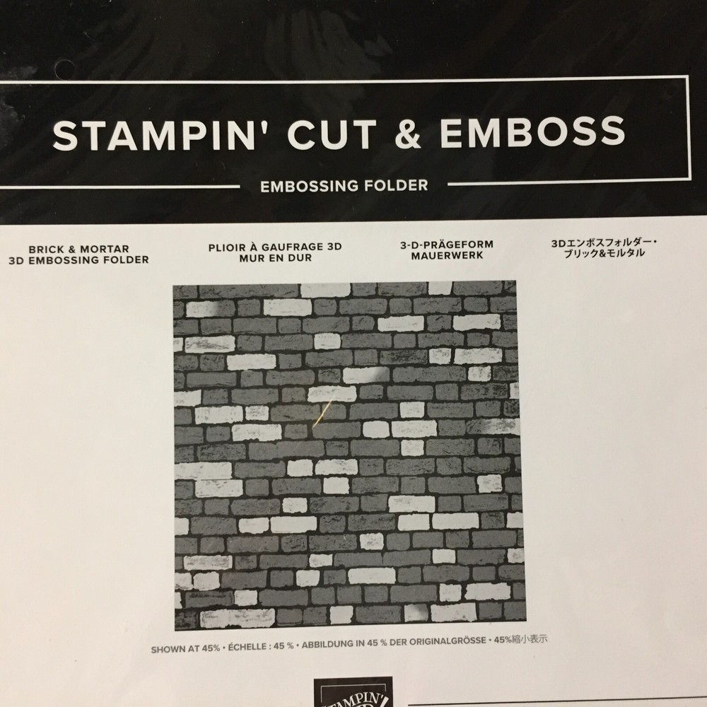 Stampin Up! BRICK & MORTAR 3D Embossing Folder. ***NEW*** #70