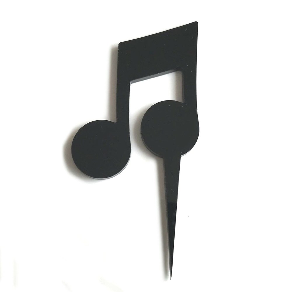 Quaver Note Cake & Cupcake Toppers, Many Colours & Sizes, Plane or Engraved
