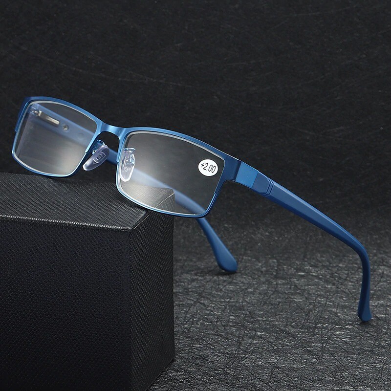 Mens Business Reading Glasses Frames Titanium Alloy Hyperopia Presbyopia 2024