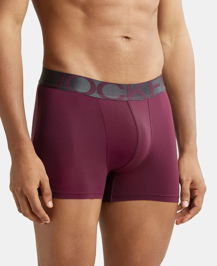 Jocky Men Tactel Microfiber Elastane Stretch solid Trunk with Moisture move IC28