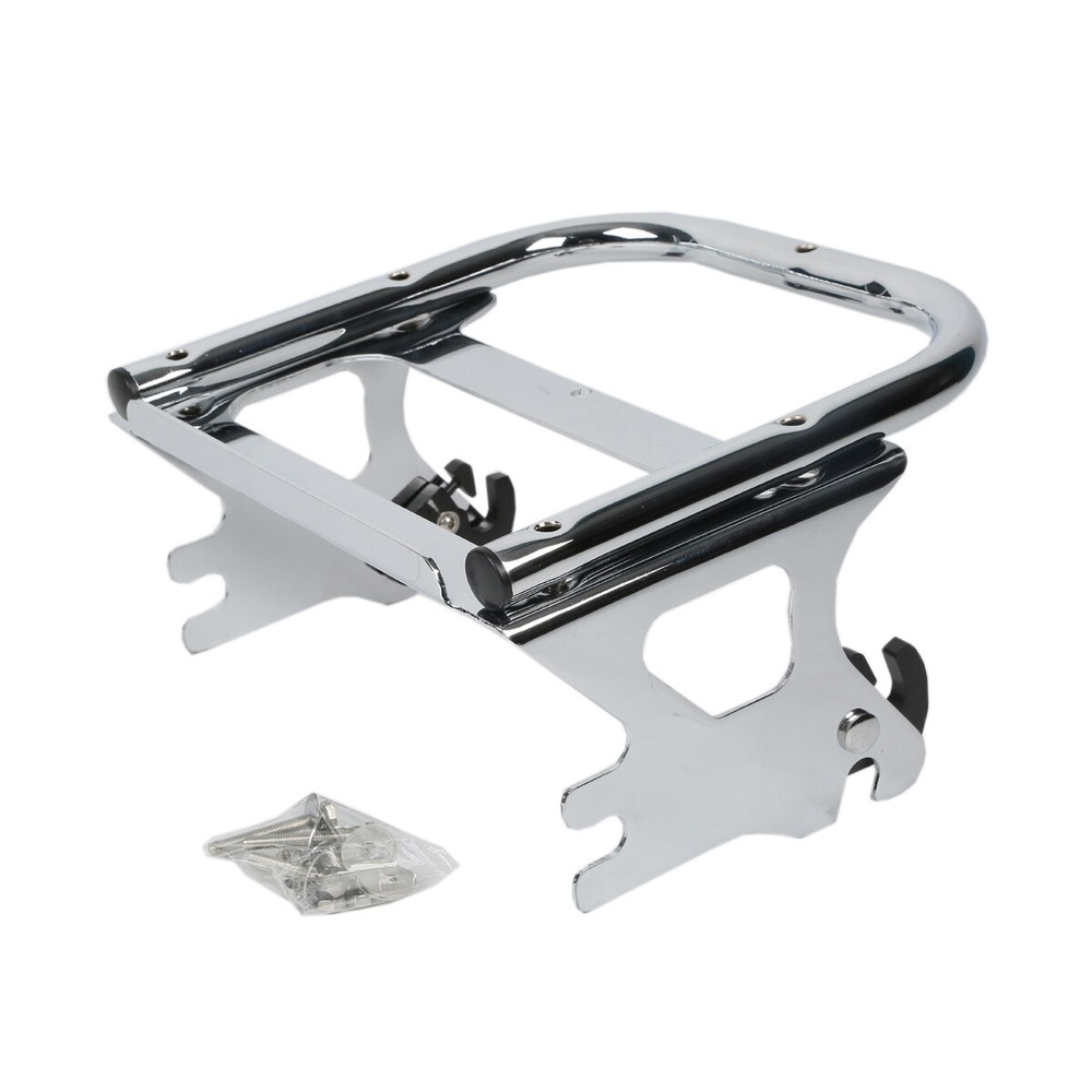 Chopped Trunk Backrest Pad Mounting Rack Fit For Harley Touring 1997-2008