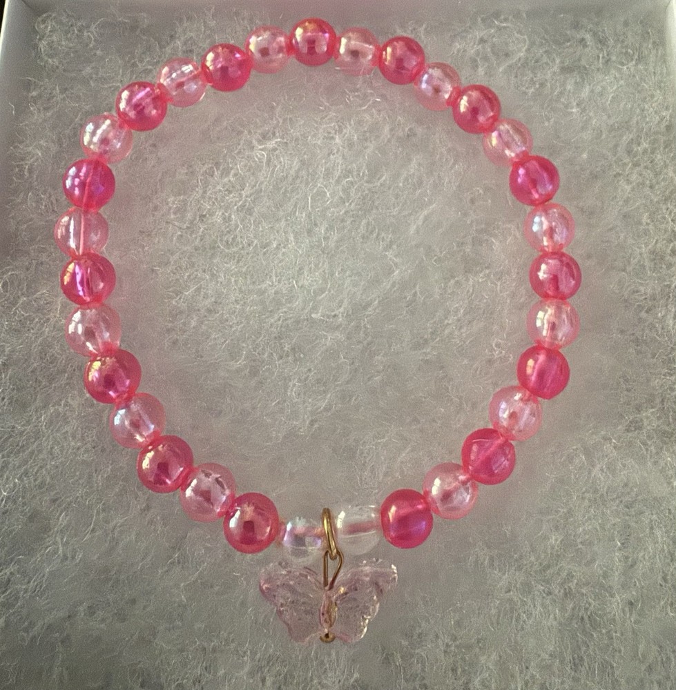 Pink Butterfly Bracelet
