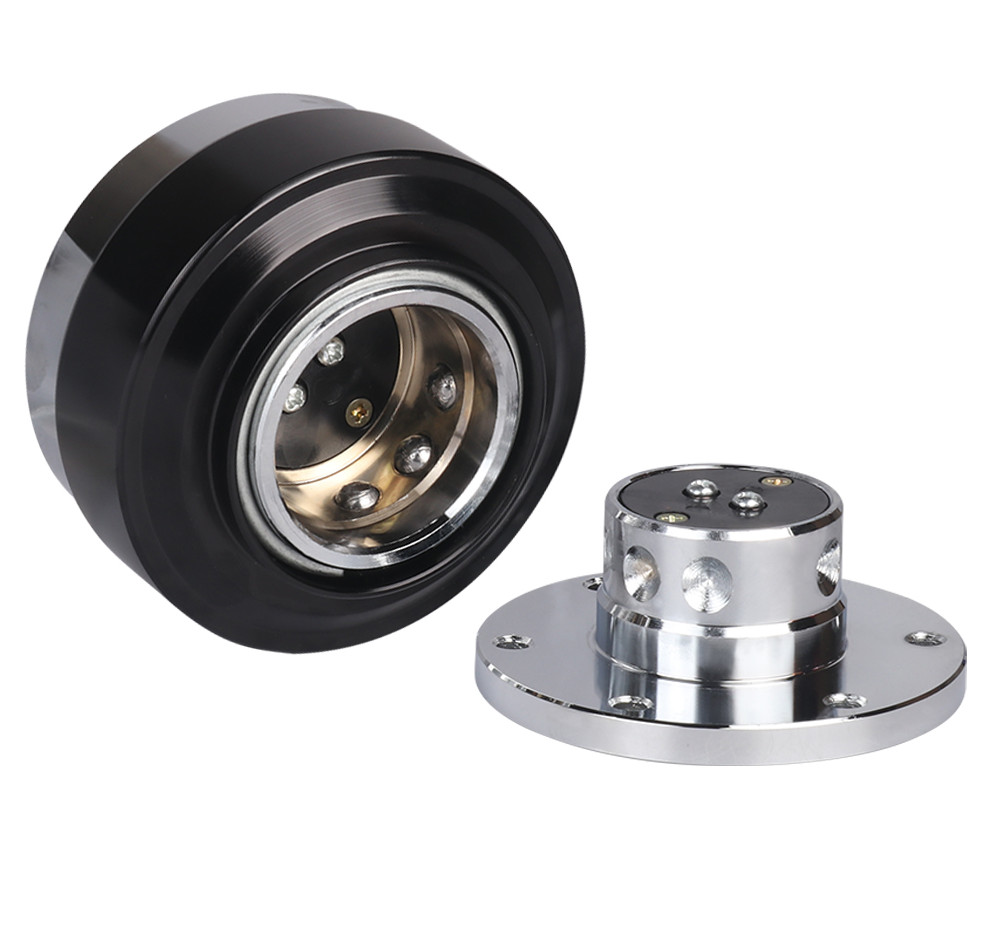 Quick Release Hub Adapter Black Car Steering Wheel Ball Snap Off Kit Universal