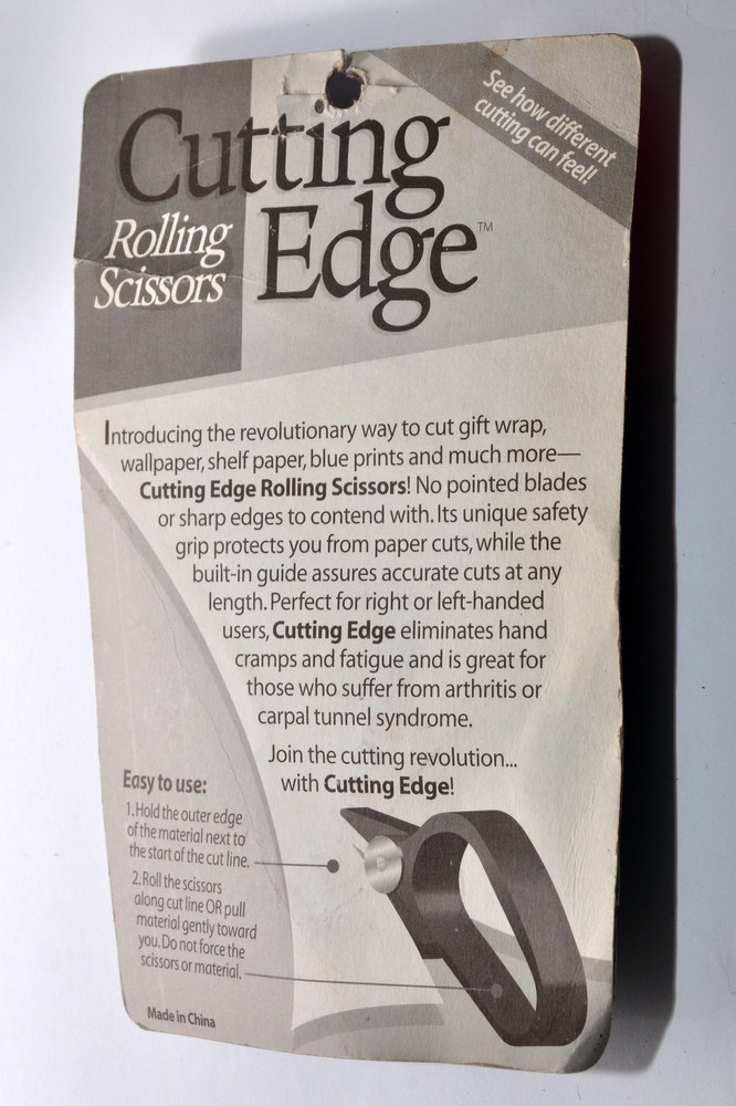 Cutting Edge Rolling Scissors Gift Wrap, Wallpaper, Vinyl & More NOS