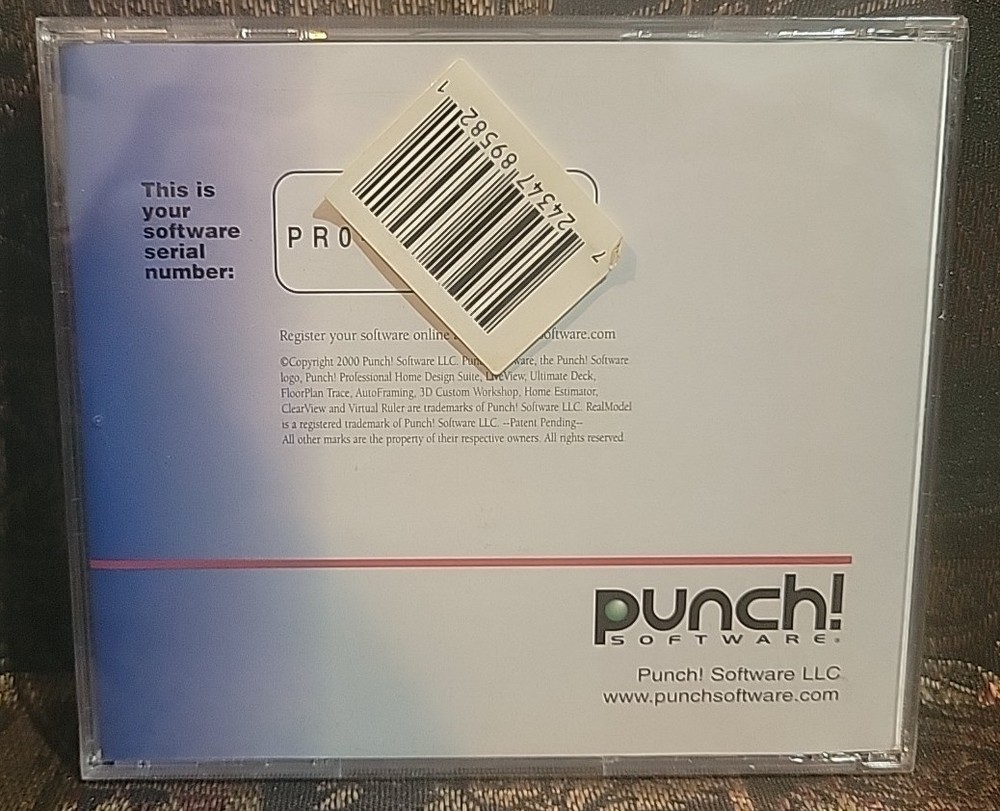 Punch Professional Home Design Suite Platinum Version PC CD-ROM 2000 NEW