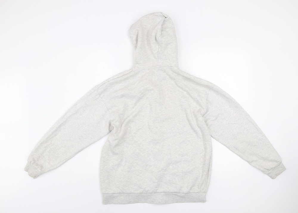 Boohoo Men’s Grey S Basic Full Zip Hoodie Jacket