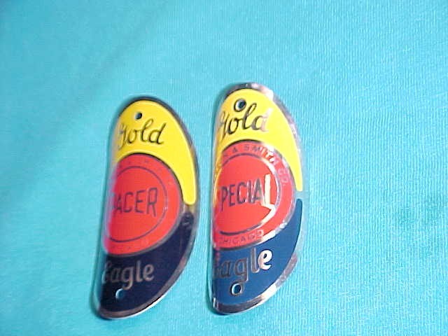 Vintage Manton & Smith Bicycle Head Badge name plate Emblems NOS