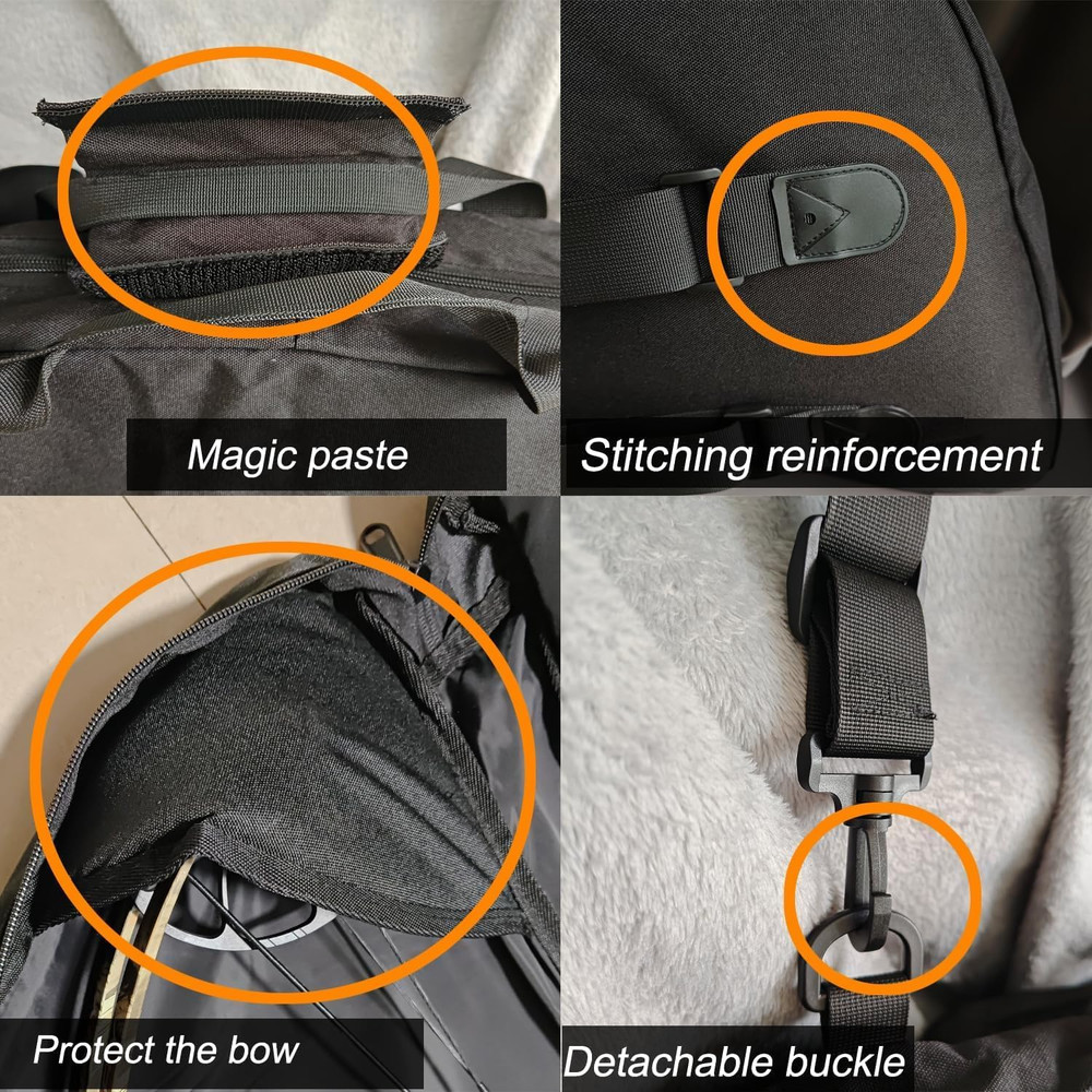 E5E10 Compound Bow Case - Waterproof Lightweight Soft Padded Bow Case, 3 Multipu