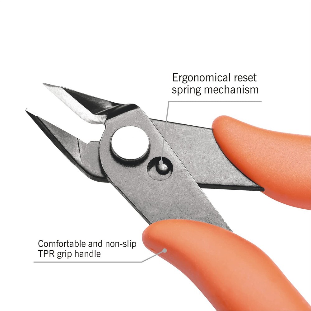 KATA Micro Wire Cutters Pliers: Precision Flush Cutter Tools Small, Orange