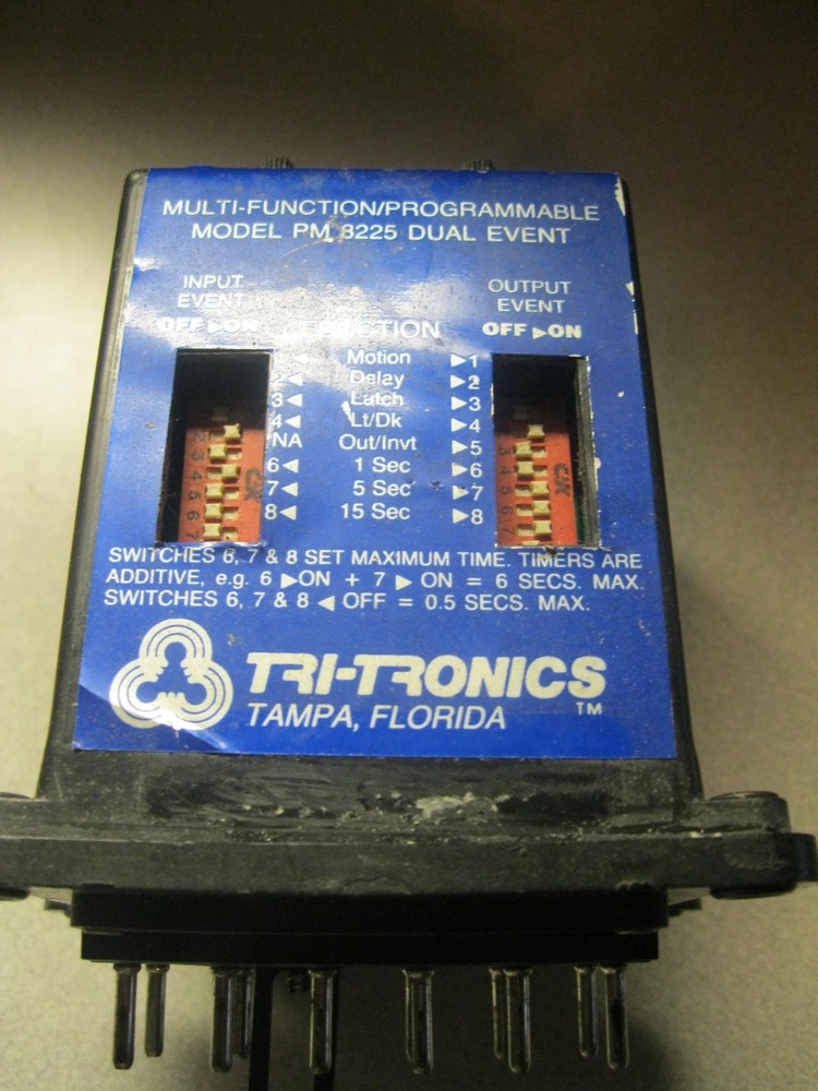 TRI-TRONICS- PM8225 DUAL FUNCTION PLUGMATE PROGRAMMABLE MODULE, DUAL EVENT