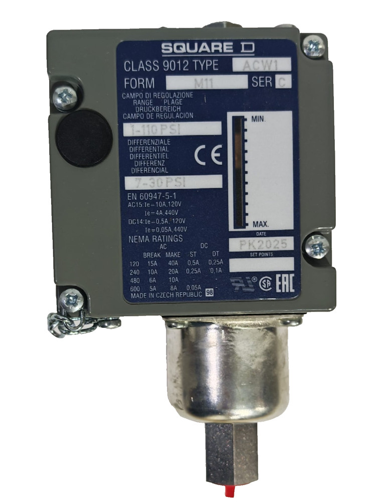 Square D 9012 ACW1 Pressure Switch Form M11