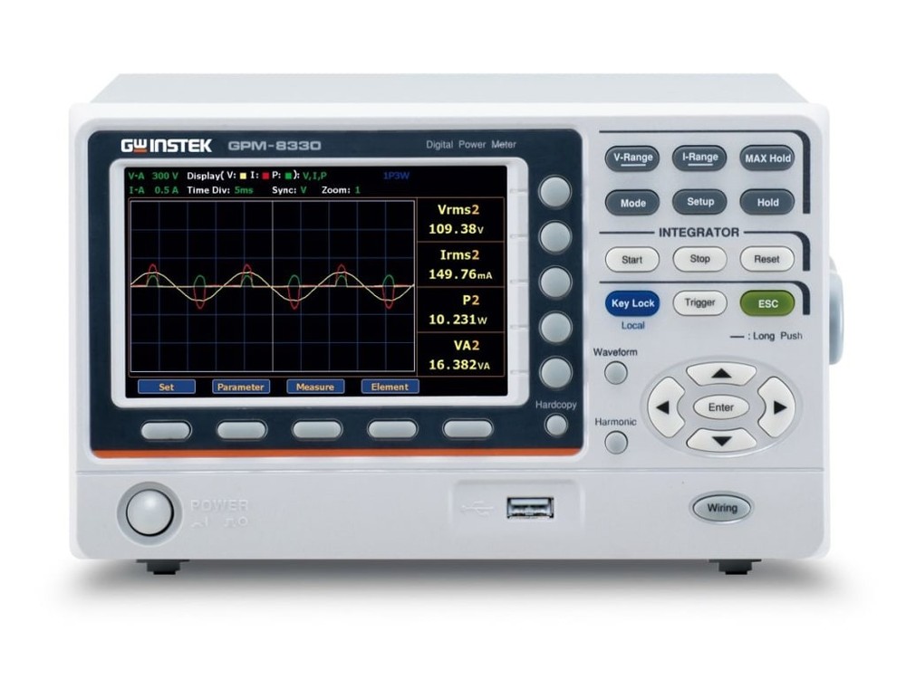 Instek GPM-8330 - Digital Power Meter with LAN/USB/RS-232 Interface, 3-Channels