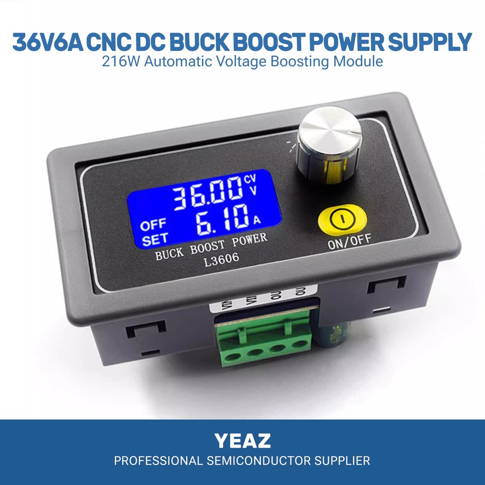 L3606 Auto Step-Up/Down PSU - 36V6A 216W, Constant Voltage/Currrent for Testing