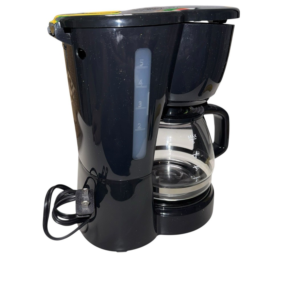 Mainstays 511400 Black 5-Cup Drip Coffee Maker, Black New