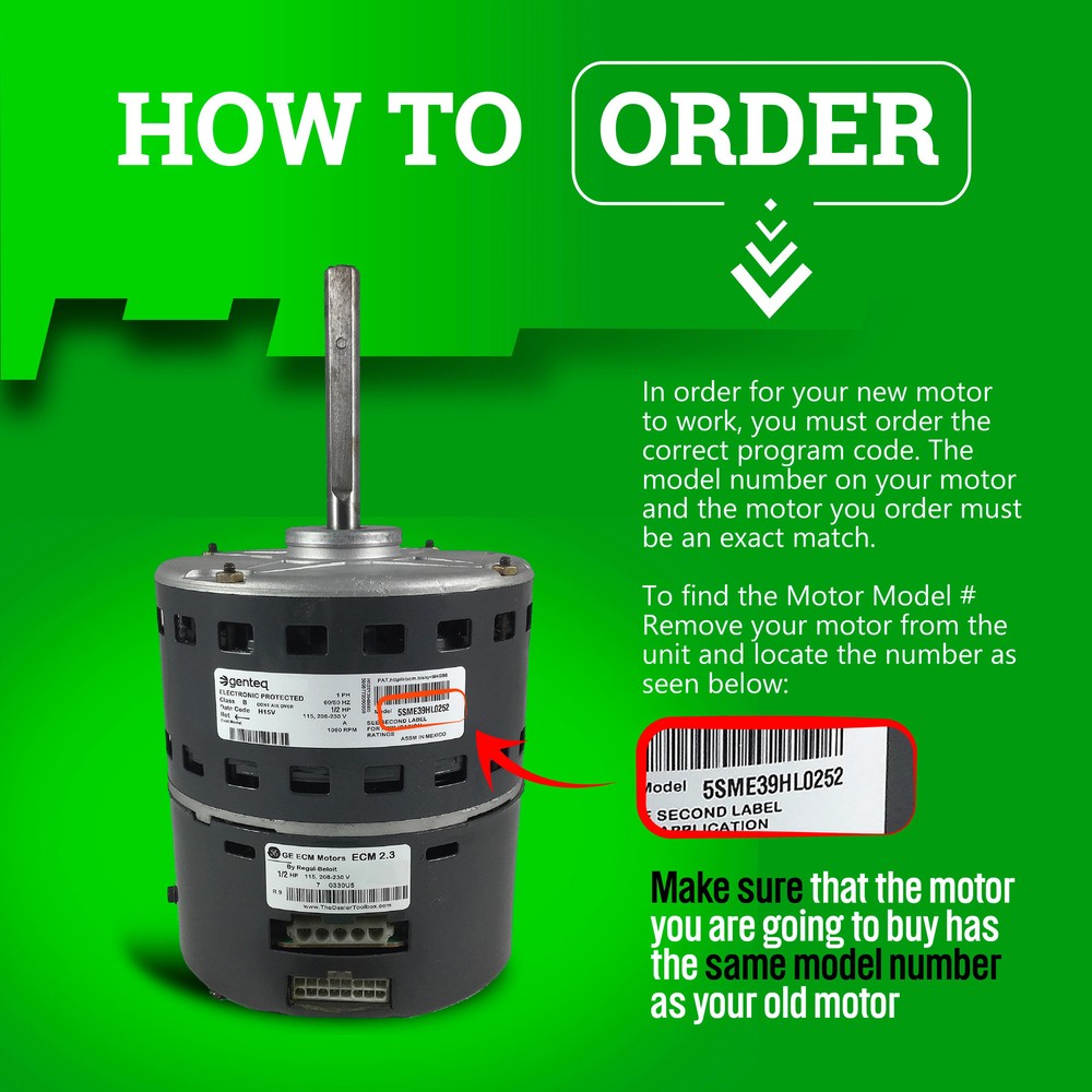 Payne PY3GPAA30060AA Blower Motor X13 1/2 HP