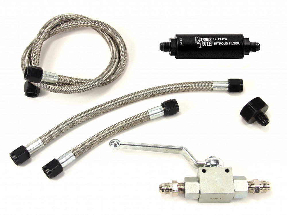 00-68010-6 Nitrous Outlet -6 AN Gravity Feed Transfer Kit System Bottle Refill