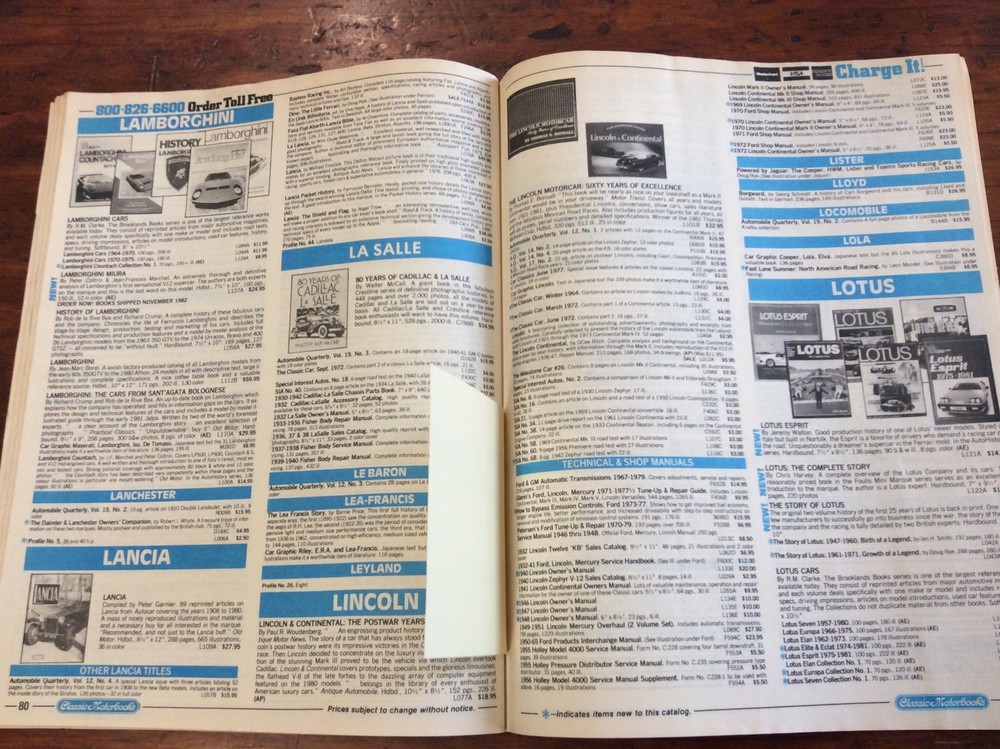 Classic Motorbooks 1983 Catalog