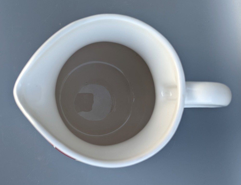 Fandango Ceramic Pitcher Multicolor Crate & Barrel Colorful and White Handle