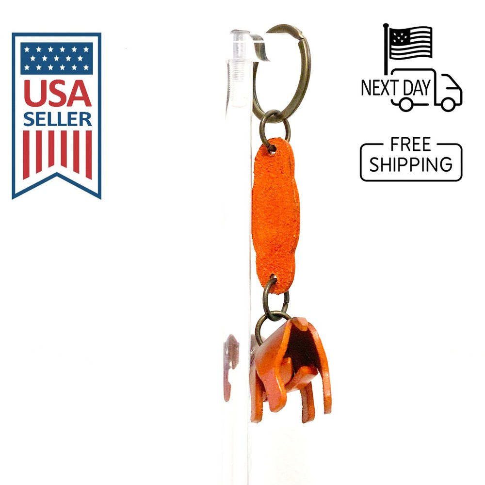 Hippo Handmade Leather Keyring