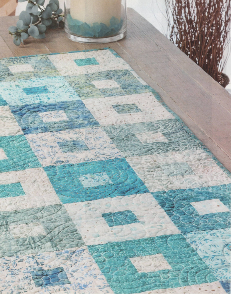 Beach Glass Runner Quilt Pattern Pieced CV