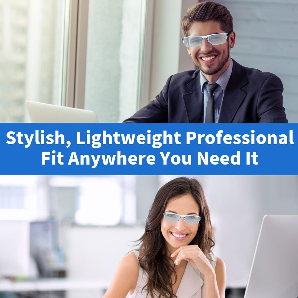2 Pcs Auto Focus Glasses, Automatic Zoom Reading Intelligent Self Adjusting Pres