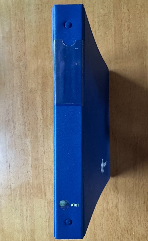 AT&T 3 Ring Hard Cover Company Binder