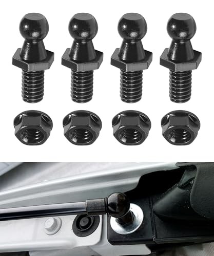 4PCS 10mm Ball Stud,Car Accessories Spring Strut Studs with Hardware Lock Black