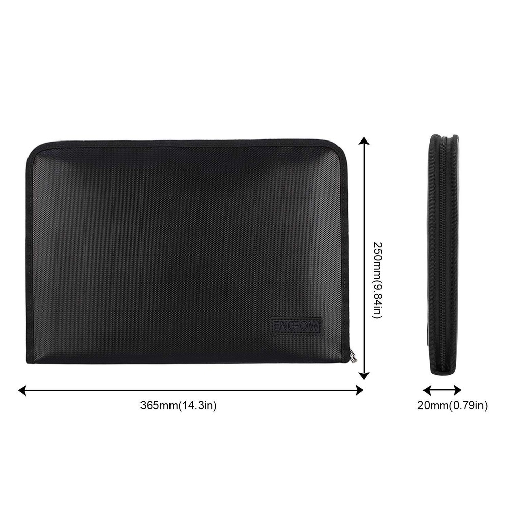 Fireproof File Folder Fireproof Fire and Water Resistant Money Document Bag w...