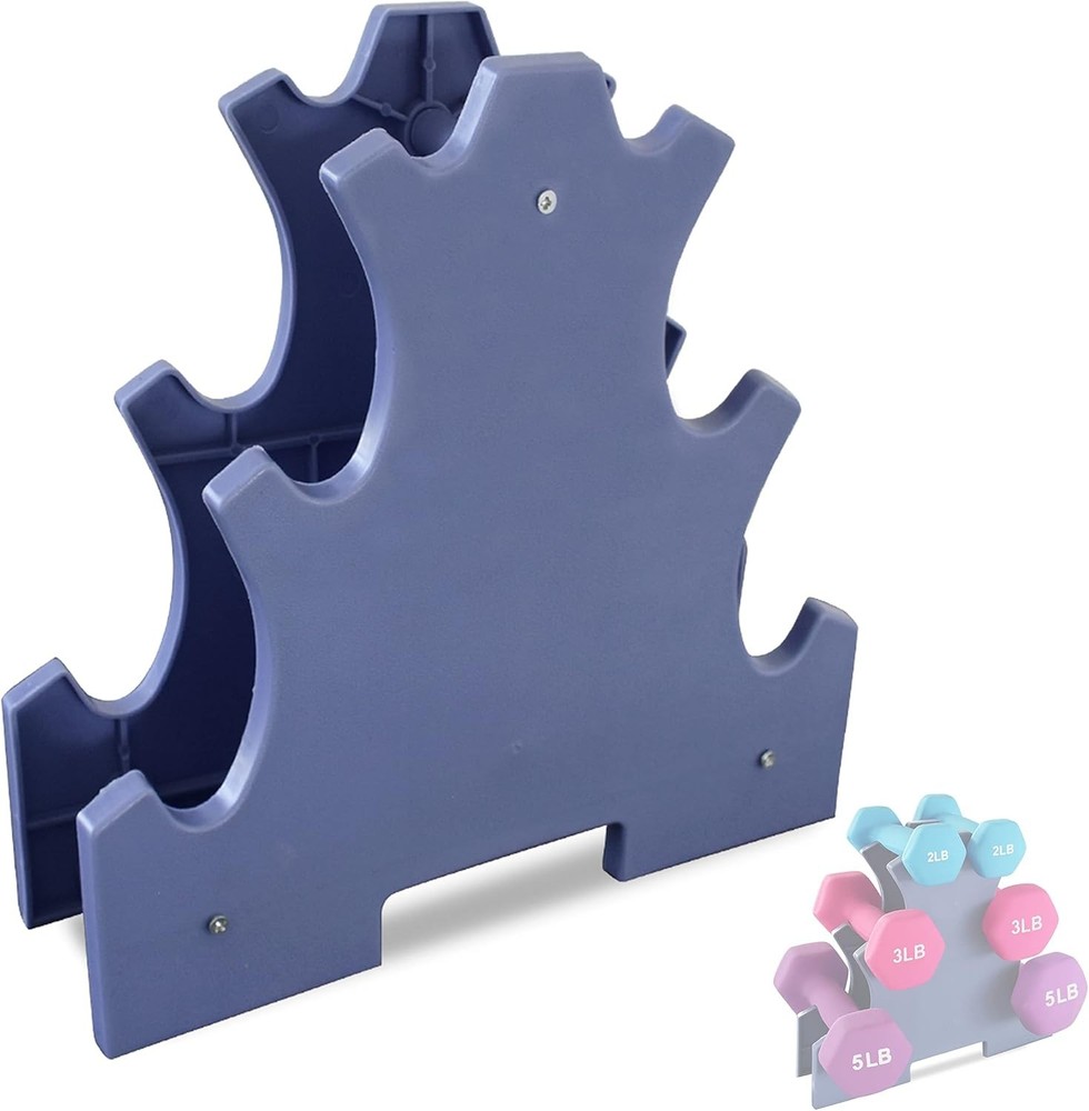 Triangular Dumbbell Storage Rack for Up to 6 Weights - Lightweight & Durable