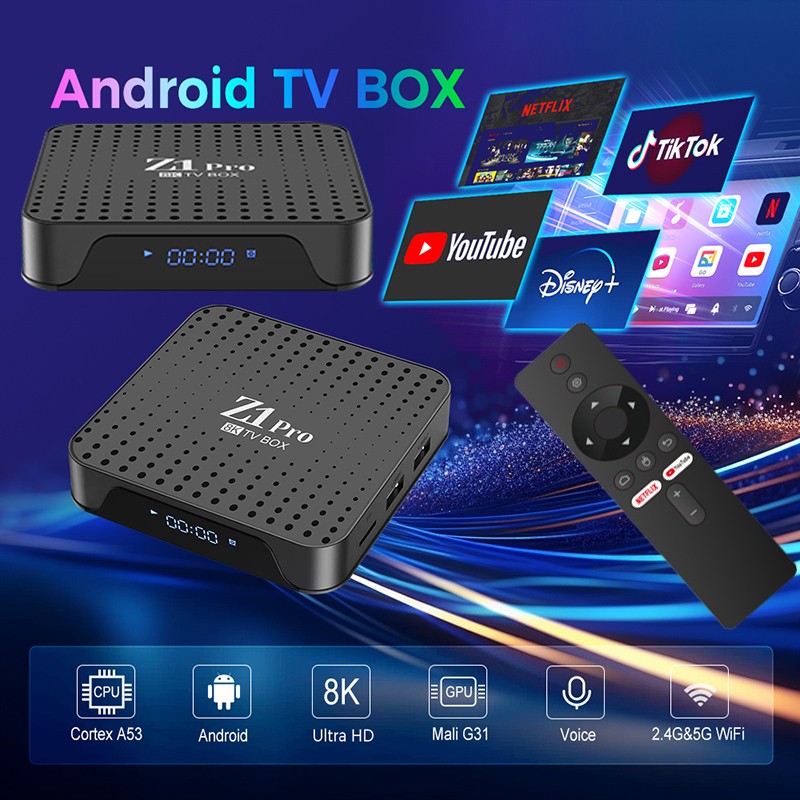 Satellite TV Receiver Android TV Box WIFI 2.4G&5G BT 5.0 set-top box Decoder HDR