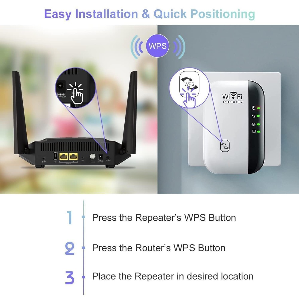 2025 WiFi Extender WiFi Range Extender, Wireless Internet Repeater, WiFi Exte...