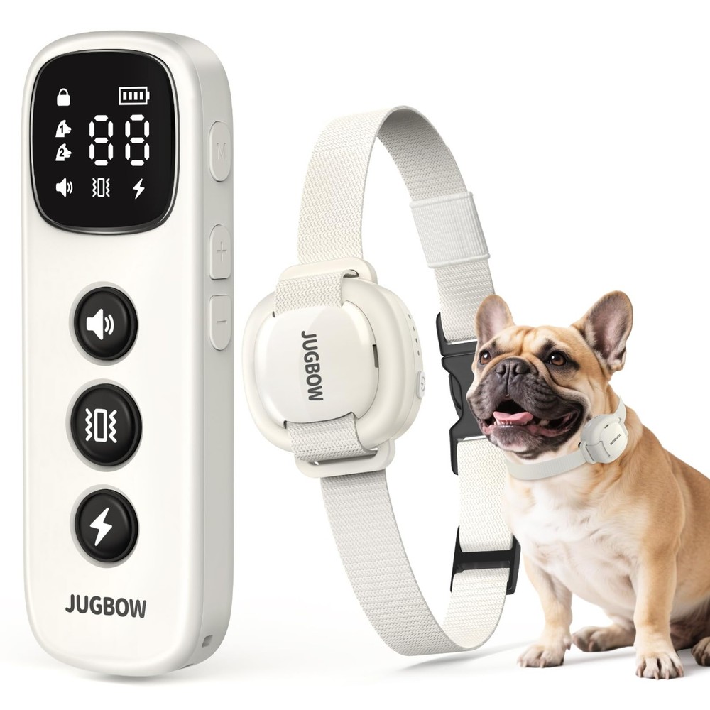 JUGBOW DT-54 Small Dog Training Collar White Vibration Control