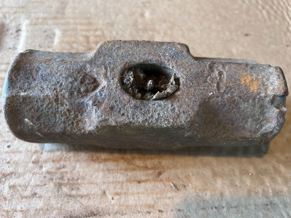 Rustic Original Vintage Primitive Forge Sledge Hammer more than 8 lb no handle