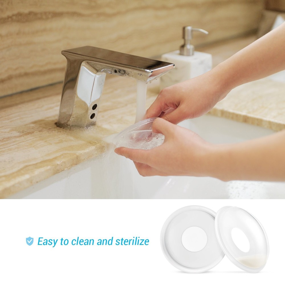 Babebay Breast Shells, 2 Pack Nursing Cups, Milk Catcher Saver Shield Reusable