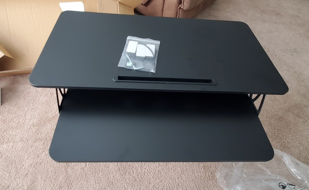 TechOrbits Adjustable Height Sit Stand Desktop - With Easy Lift Technology