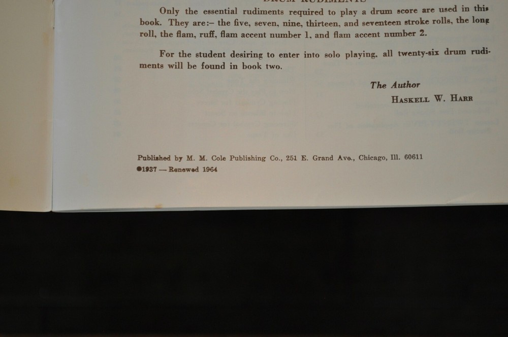 Haskell Harr Drum Method BOOK 1