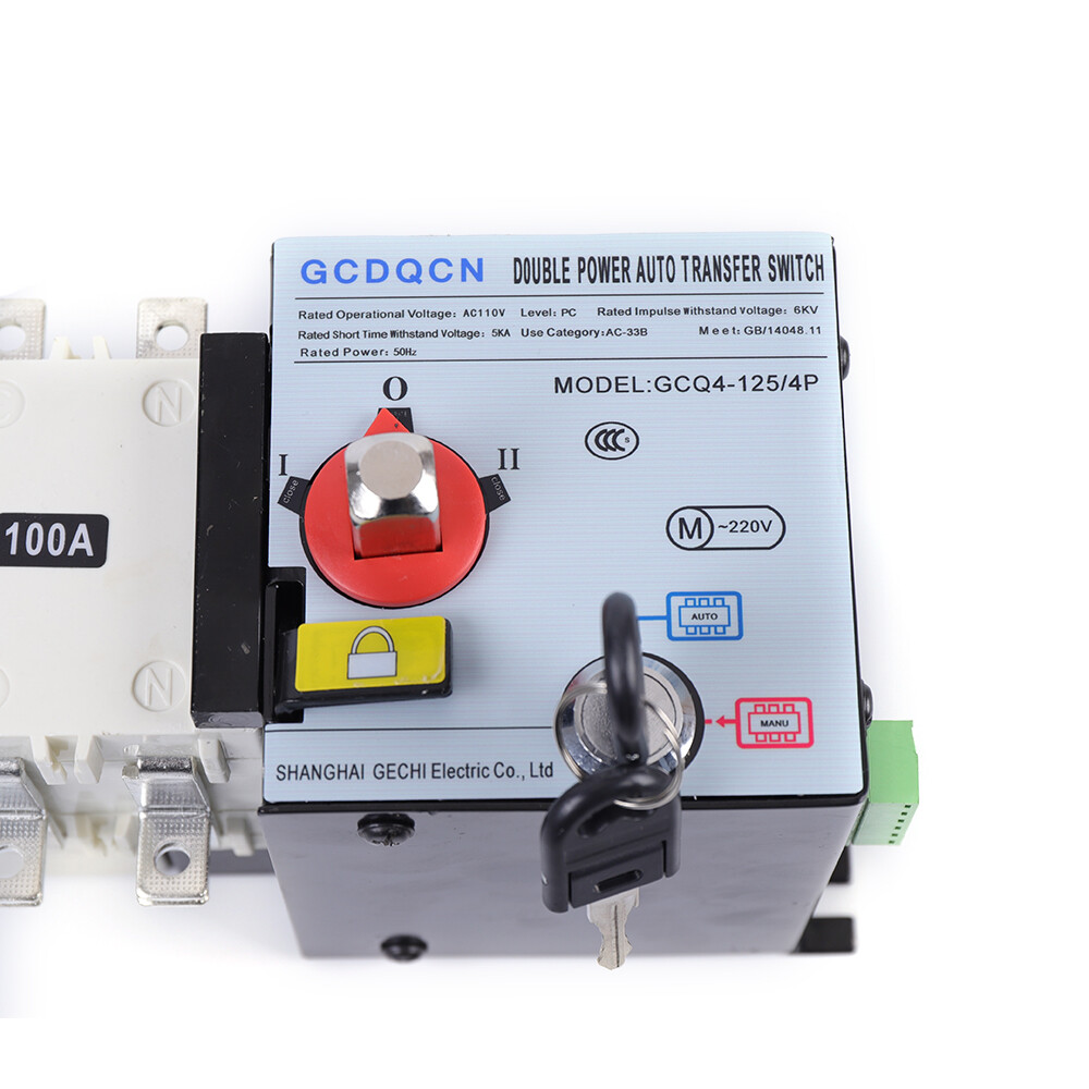 100A Dual Power Automatic Transfer Switch for Reliable Generator Use