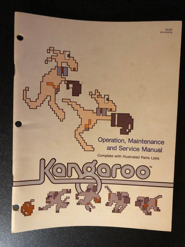 ATARI KANGAROO OPERATION MANUAL ORIGINAL ARCADE