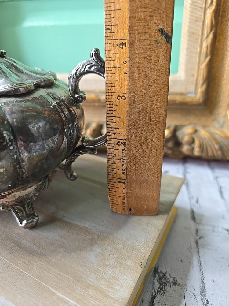 Leonard Silverplate Melon / Pumpin Sugar Bowl Dish