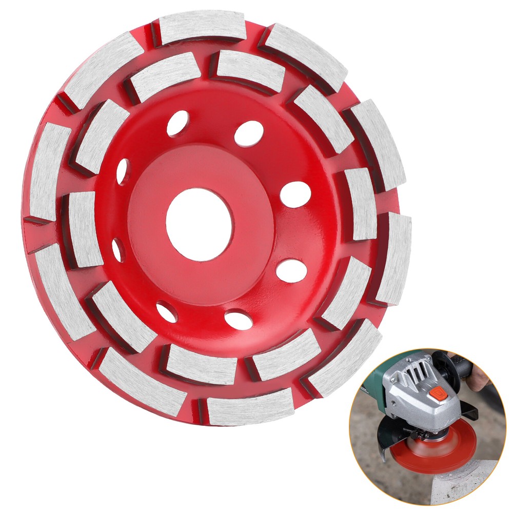 5" 24-Segment Diamond Grinding Cup Wheels Disc for Concrete Granite 25/30 Grit