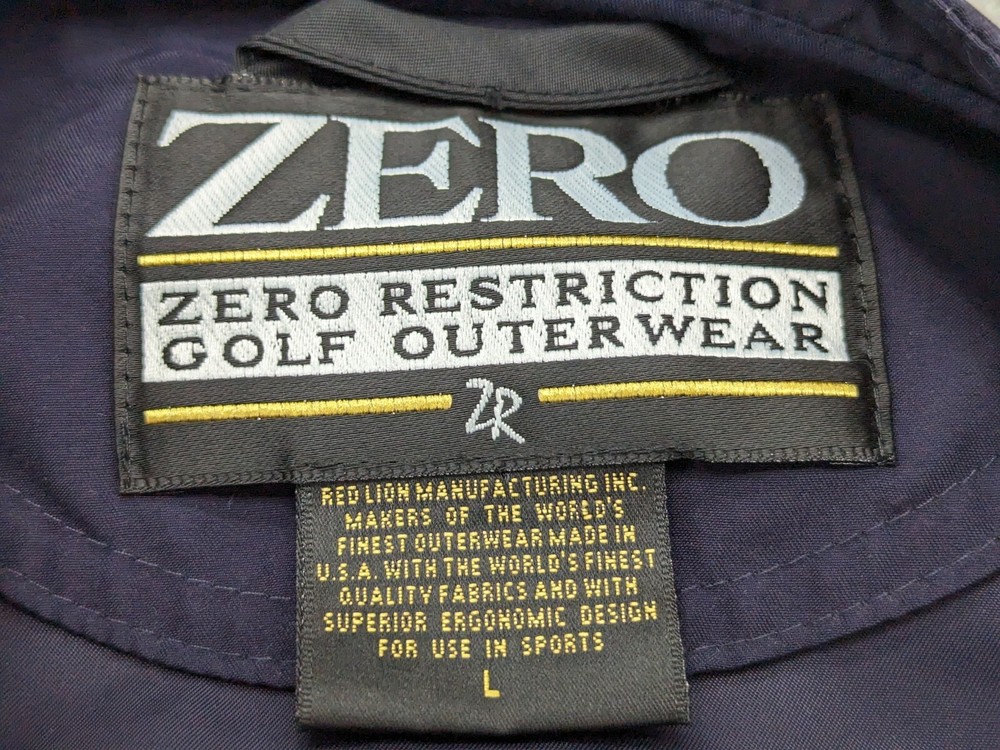 Zero Restriction Vest Mens Large Blue Golf ⛳ Pullover Grayhawk GC Logo $168