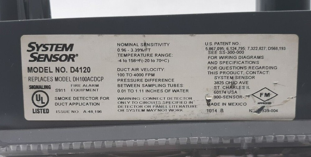 System Sensor D4120 Smoke Detector