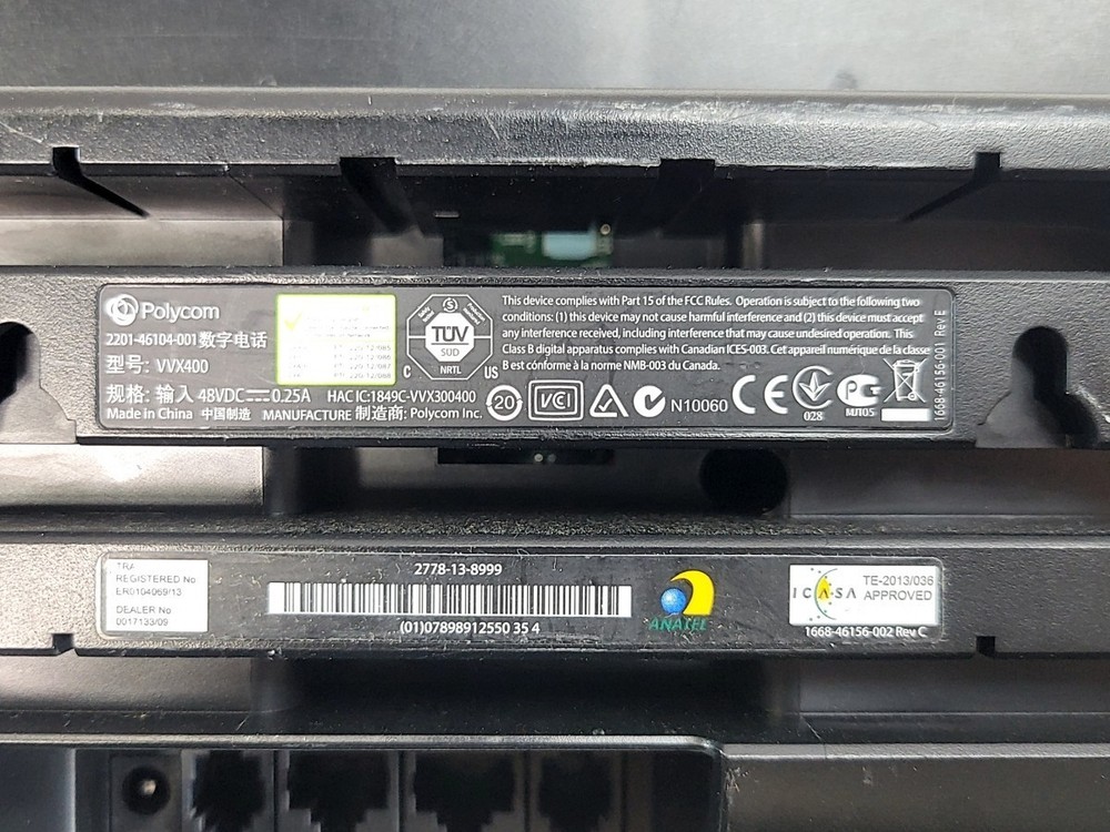 Polycom VVX 400 2201-46104-001 VOIP Desktop Telephone SEE NOTES