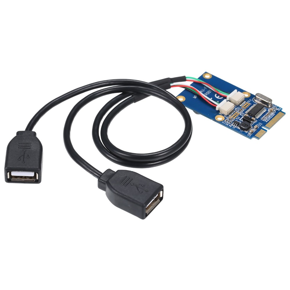 1Pack Mini PCI-E PCI Express to 5 Pin Dual USB 2.0 Adapter Riser Card Extender