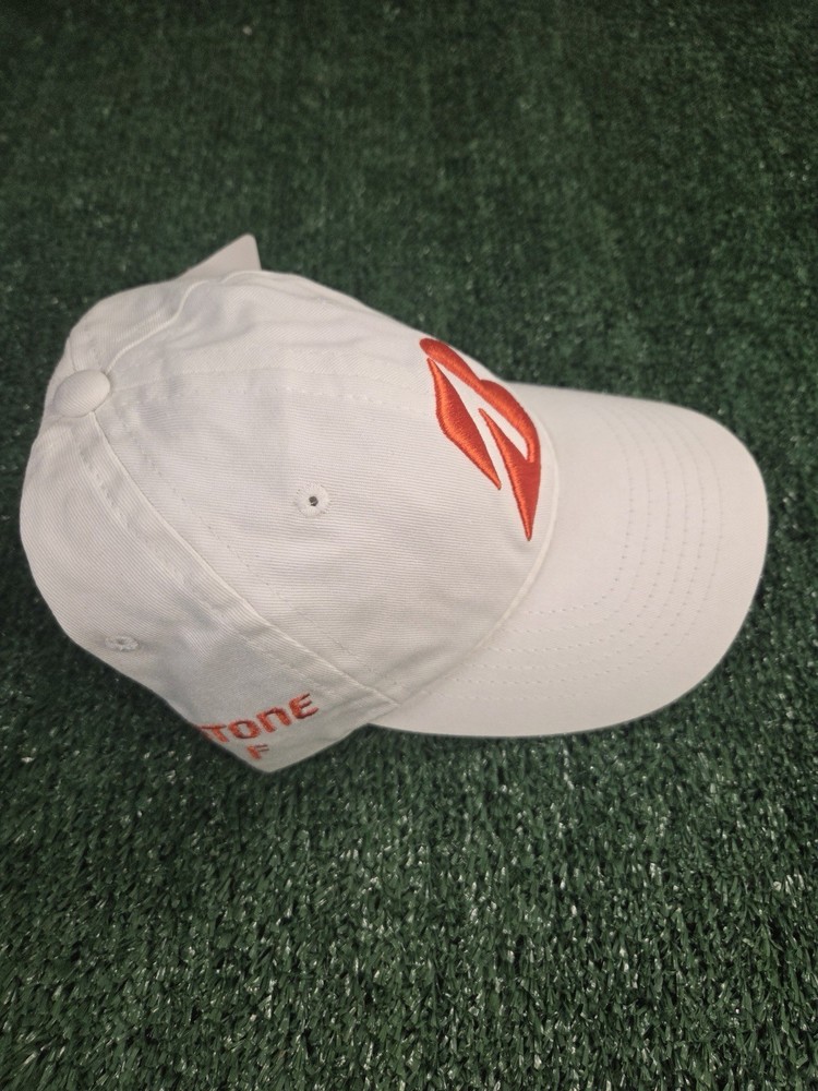 Bridgestone B330 Golf Hat White And Orange Adjustable Back