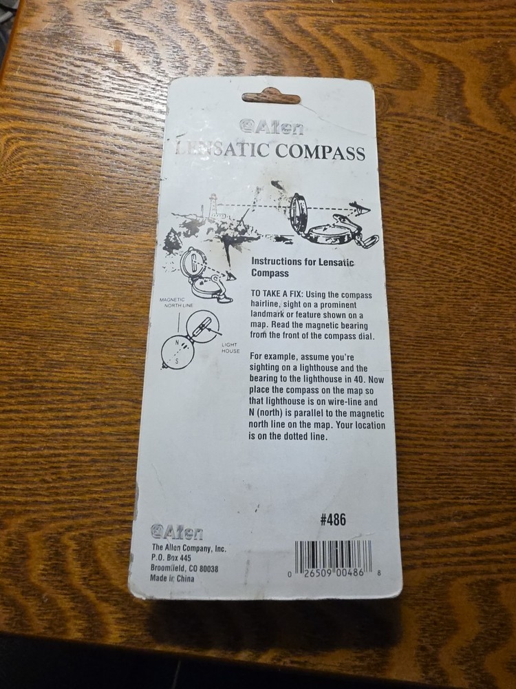 Allen Lensatic Compass Black 486